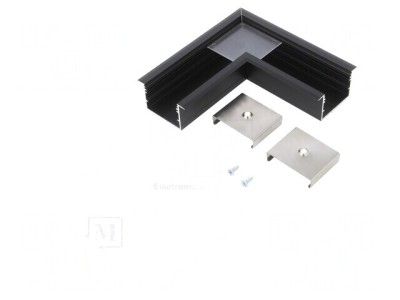 Conector 90&amp;deg; Aluminiu Negru Anodat VARIO30-07 foto