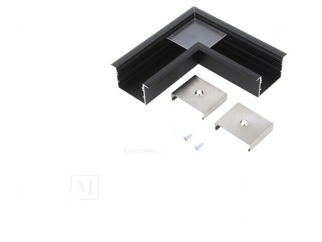 Conector 90&deg; Aluminiu Negru Anodat VARIO30-07