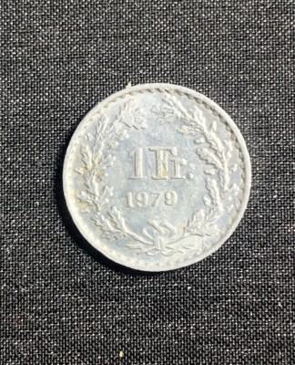 Moneda (token) 1 franc 1979 Elveția aluminiu foto