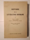 Petre V. Haneș - Histoire de la litterature roumaine (preface de Mario Roques; 1934)