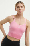 Adidas Performance top de antrenament culoarea roz, IS4356