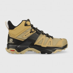 Salomon pantofi X Ultra 4 Mid GTX barbati, culoarea bej