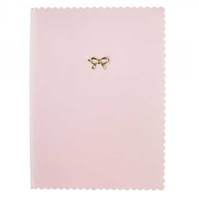 Carnet Notițe, Model Funda Aurie, Culoare Roz, Dimensiune A5, 80 File foto