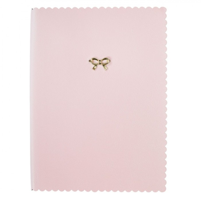 Carnet Notițe, Model Funda Aurie, Culoare Roz, Dimensiune A5, 80 File