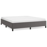 Cumpara ieftin Cadru de pat, gri, 160x200 cm, piele ecologica