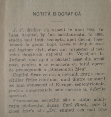 Sistemul meu, 15 minute/zi pentru sănătate (J. P. Muller, 1926) foto