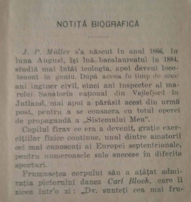 Sistemul meu, 15 minute/zi pentru sănătate (J. P. Muller, 1926)