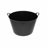 Coș cauciuc flexibil, 27L, cu m&acirc;nere, negru / ZTS5645