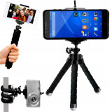 Cumpara ieftin Suport Trepied Flexibil Multifunctional pentru Telefon sau Camera Video, Culoare Negru