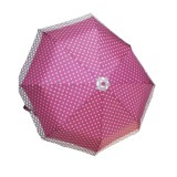Umbrelă telescopică grena cu buline, deschidere automată, diametru 102 cm, SUSINO