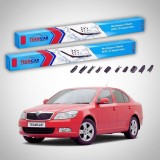 Cumpara ieftin Ștergătoare Skoda Octavia II 1Z3 11.2004-2013 | Set Față Flat &ndash; TeamCar&reg;