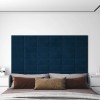 VidaXL Panouri de perete 12 buc. albastru 30x15 cm catifea 0,54 m&sup2; 343778