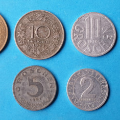 Moneda veche Austria Lot x 7 piese valori diferite ( 1925 - 1963 )