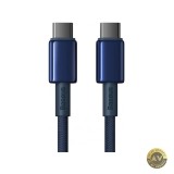 Cablu Date si Incarcare USB-C - USB-C Baseus Tungsten Gold 100W 1m Bleumarin P10319800321-03