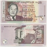 MAURITIUS █ bancnota █ 25 Rupees █ 1999 █ P-49 █ UNC █ necirculata