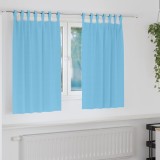 Perdele cu perdele 2 pcs Albastru deschis Poliester