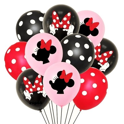 Set 10 baloane latex, imprimeu color Minnie Mouse, 30cm, Ropet foto