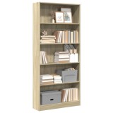 vidaXL Bibliotecă Stejar Sonoma 80x24x176 cm Lemn stratificat 857855