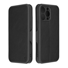 Husa tip carte pentru apple iphone 14 pro max techsuit, inchidere magnetica, negru foto