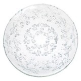 Farfurie Transparentă cu Model Flori de Sticlă pentru Desert &Oslash;19cm, CMCLASS