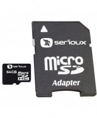 Micro secure digital card serioux 64gb uhs-i sftf64ac10 clasa 10 foto