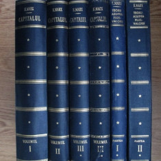 KARL MARX, FRIEDRICH ENGELS - CAPITALUL 6 volume (1957-1960, editie cartonata)