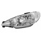 Far PEUGEOT 206 (2 ), 01.1998-11.2005, DEPO, fata, partea stanga, tip bec H7+H7+PY21W+W5W; electric; fara motor;