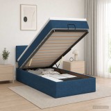 Cumpara ieftin Pat Ottoman cu Saltea si LED albastru 80 x 200 cm Tesatura