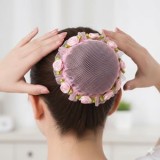 Fileu pentru coc cu elastic si trandafiri 3D, Roz, CMCLASS