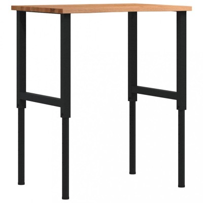 vidaXL Banc lucru maro 80x60x(71,5-98) cm lemn masiv stejar foto