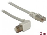 Cablu RJ45 Cat.5e SFTP unghi/drept 2m, Delock 83516