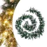 VidaXL Ghirlandă de Crăciun cu lumini LED, verde, 5,2 m, PVC
