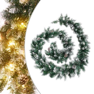 vidaXL Ghirlandă de Crăciun cu lumini LED, verde, 5,2 m, PVC foto