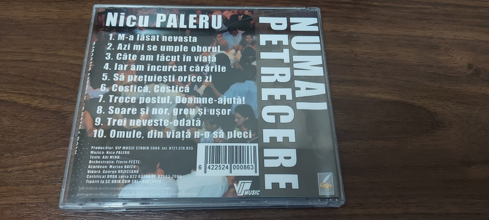 NICU PALERU - NUMAI PETRECERE , CD AUDIO , FARA ZGARIETURI !, VINIL |  Okazii.ro