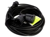 Prelungitor alimentare Goobay 3G1,5mm&sup2; 25m negru cu 2 prize cod 65436