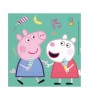 Set 20 servetele verzi cu Peppa Pig, 33 x 33 cm, Godan