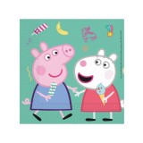 Set 20 servetele verzi cu Peppa Pig, 33 x 33 cm