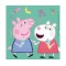Set 20 servetele verzi cu Peppa Pig, 33 x 33 cm