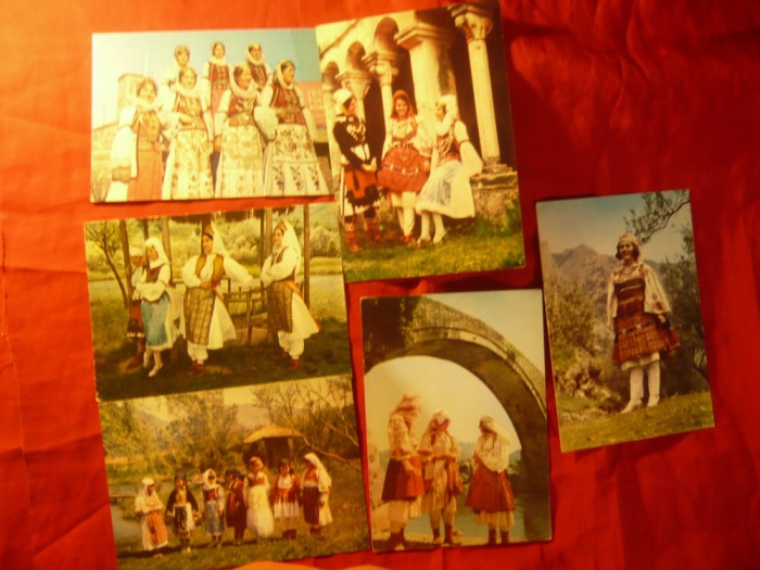 Set 6 Ilustrate - Folclor - Costume Populare Albaneze