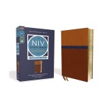 NIV Study Bible, Fully Revised Edition, Personal Size, Leathersoft, Brown/Blue, Red Letter, Comfort Print