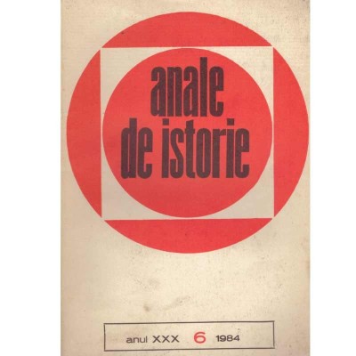 - Anale de istorie anul XXX (6), 1984 - 133822 foto