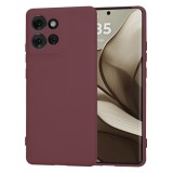 Husa premium pentru motorola edge 50 - softflex, microfibra in interior, plum red