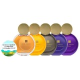 Cumpara ieftin Set pentru dama, 5 ape de parfum Far Away si insigna Dactylion cu mesaj motivational, 50 ml