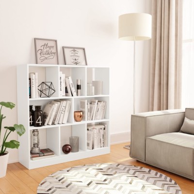 vidaXL Bibliotecă, alb, 97,5x29,5x100 cm, lemn prelucrat 800171 foto