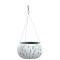 Ghiveci decorativ cu lant, rotund, alb, 29x19.5 cm, Sandy Bowl