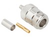 Conector N mufă mamă 50&Omega; crimpat pe cablu PTFE aurit