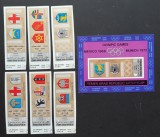 YEMEN A.R. -Din ISTORIA Jocurilor Olimpice- 1S.+1 S/Sh ,neobli-nedan.- YAR 028C, Asia, Sport
