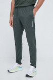 Hummel pantaloni de antrenament Strength culoarea verde, cu imprimeu