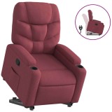 Cumpara ieftin Fotoliu rabatabil cu ridicare, rosu vin, material textil
