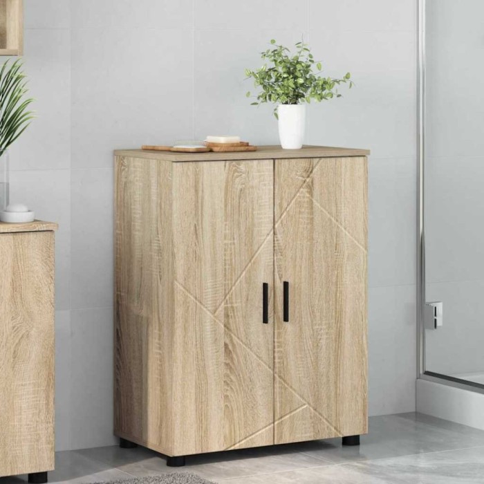 vidaXL Dulap de Baie Stejar sonoma 60 x 35 x 80 cm Lemn compozit 883306
